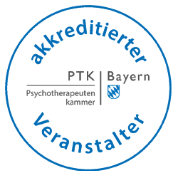 Logo für akkreditierte Veranstalter der Psychotherapeutenkammer Bayern